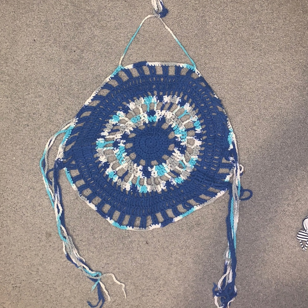 Crocheted bathing suit cover up